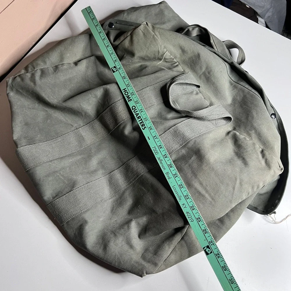 Vintage 1978 US Military Kit Bag Flyers Olive Drab Canvas Duffel Bag 11-1-302
